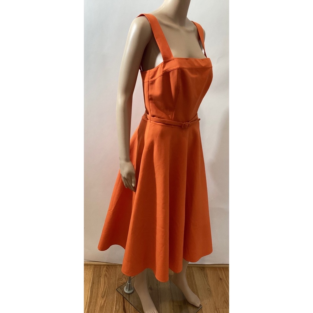 OSCAR DE LA RENTA BELTED A-LINE DRESS - Picture 6 of 7